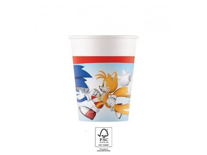 Papierové poháre - Sonic 200 ml 8 ks