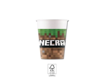 Papierové poháre Minecraft 200ml 8ks