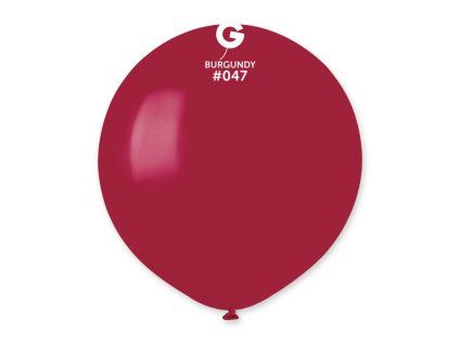 Balón pastelový bordový 48 cm 25 ks