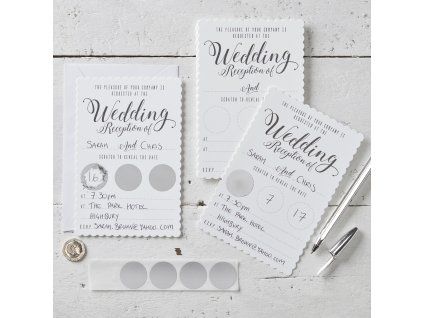 Svadobné pozvánky - Biele