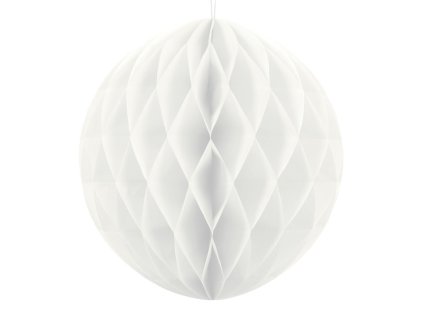 Papierová guľa - Biela 30 cm
