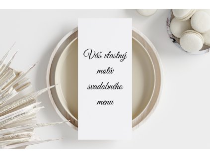 Svadobné menu- vlastný design