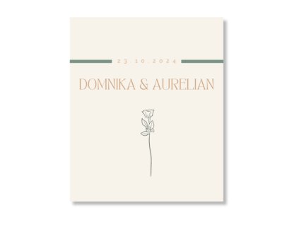 Visačka na darček - Greenery Rose