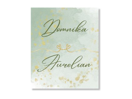 Visačka na darček - Green & Gold