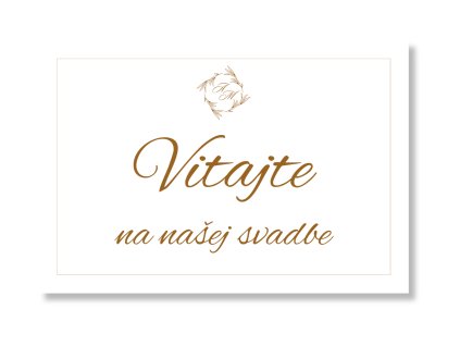 Uvítacia tabuľa - Golden Exquisite