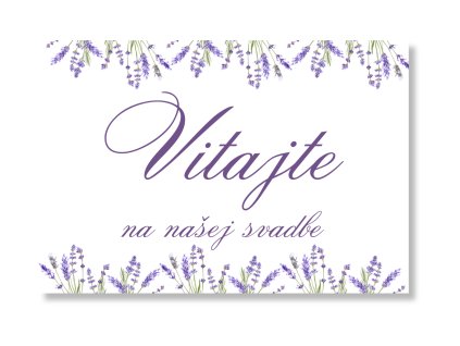 Uvítacia tabuľa - Lavender