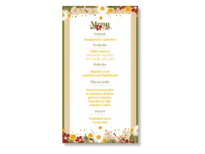 Menu - Rozkvitnutá lúka