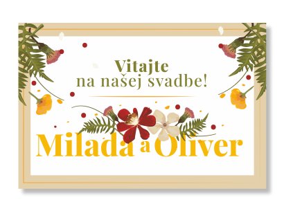 Uvítacia tabuľa - Rozkvitnutá lúka