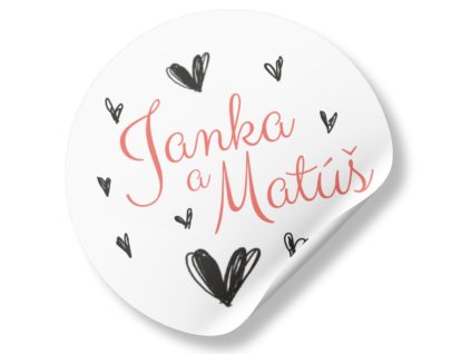 Nálepka - Srdiečko