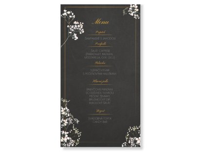 Menu - Čierna Elegancia