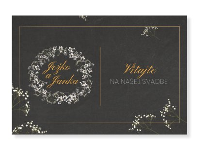 Uvítacia tabuľa - Čierna Elegancia