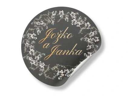 Nálepka - Čierna Elegancia