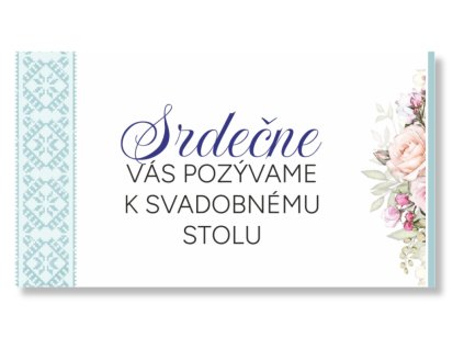 Kartička k stolu - Rustic