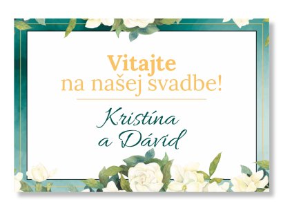 Uvítacia tabuľa - Smaragd