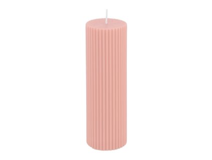 water pink fluted pillar candle dia 5cm x 15cm