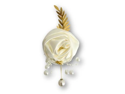 Svadobné pierko - Biela ruža 1 ks