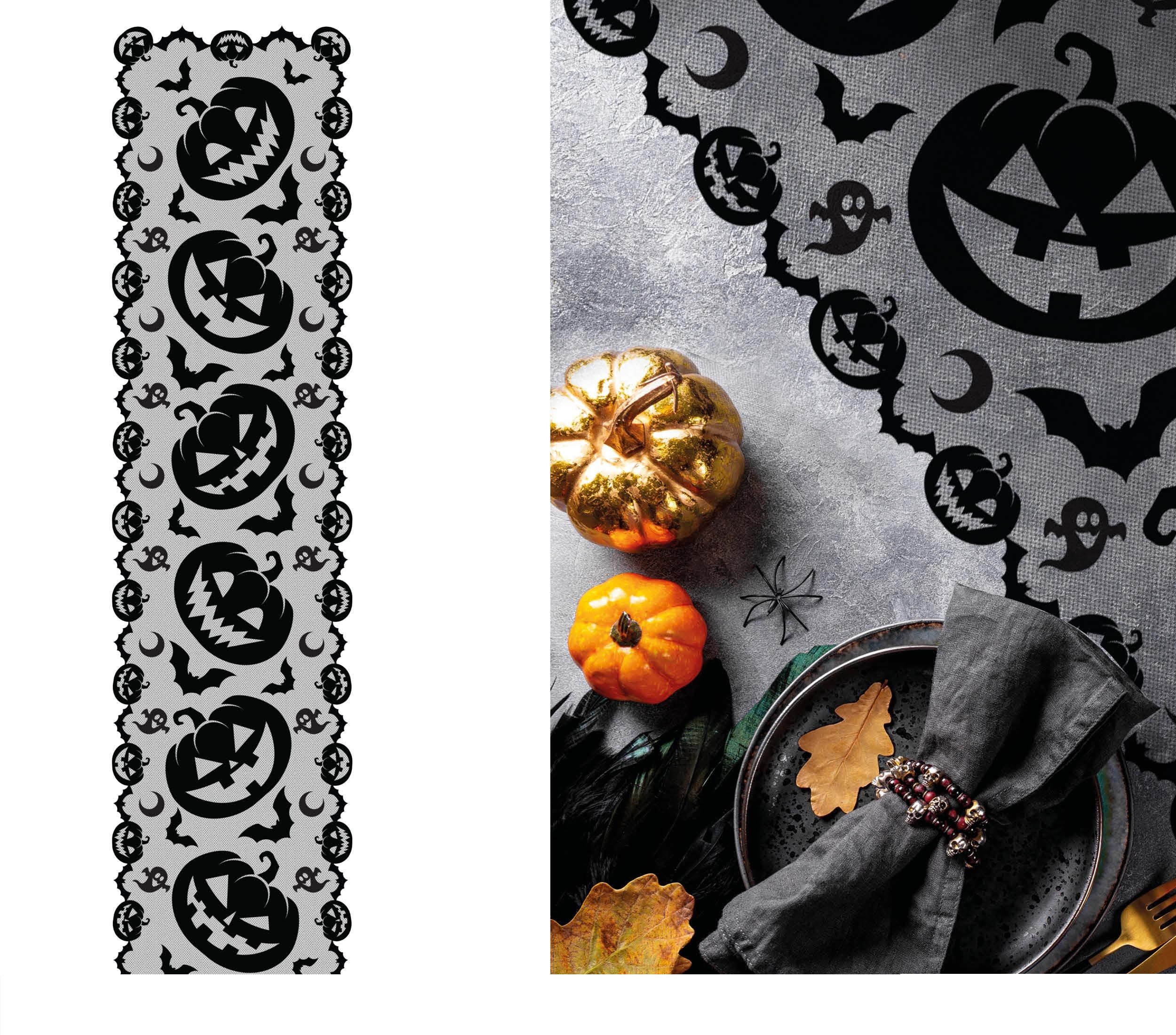 E-shop Guirca Behúň na stôl - Halloween tekvice 45 x 200 cm