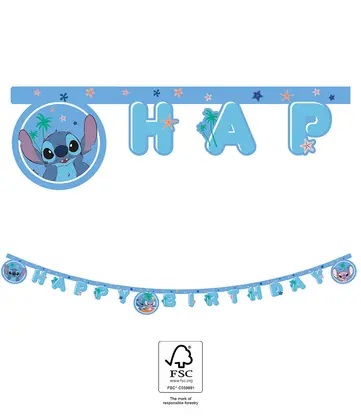 E-shop Procos Girlanda Happy Birthday - Stitch