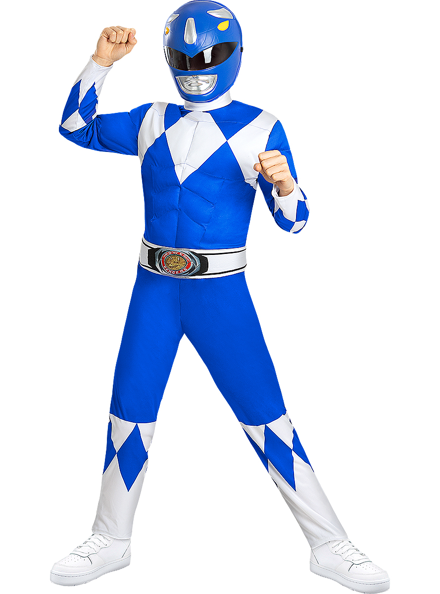 Detský kostým - Power Ranger modrý Veľkosť - deti: L: 117 - 134 cm