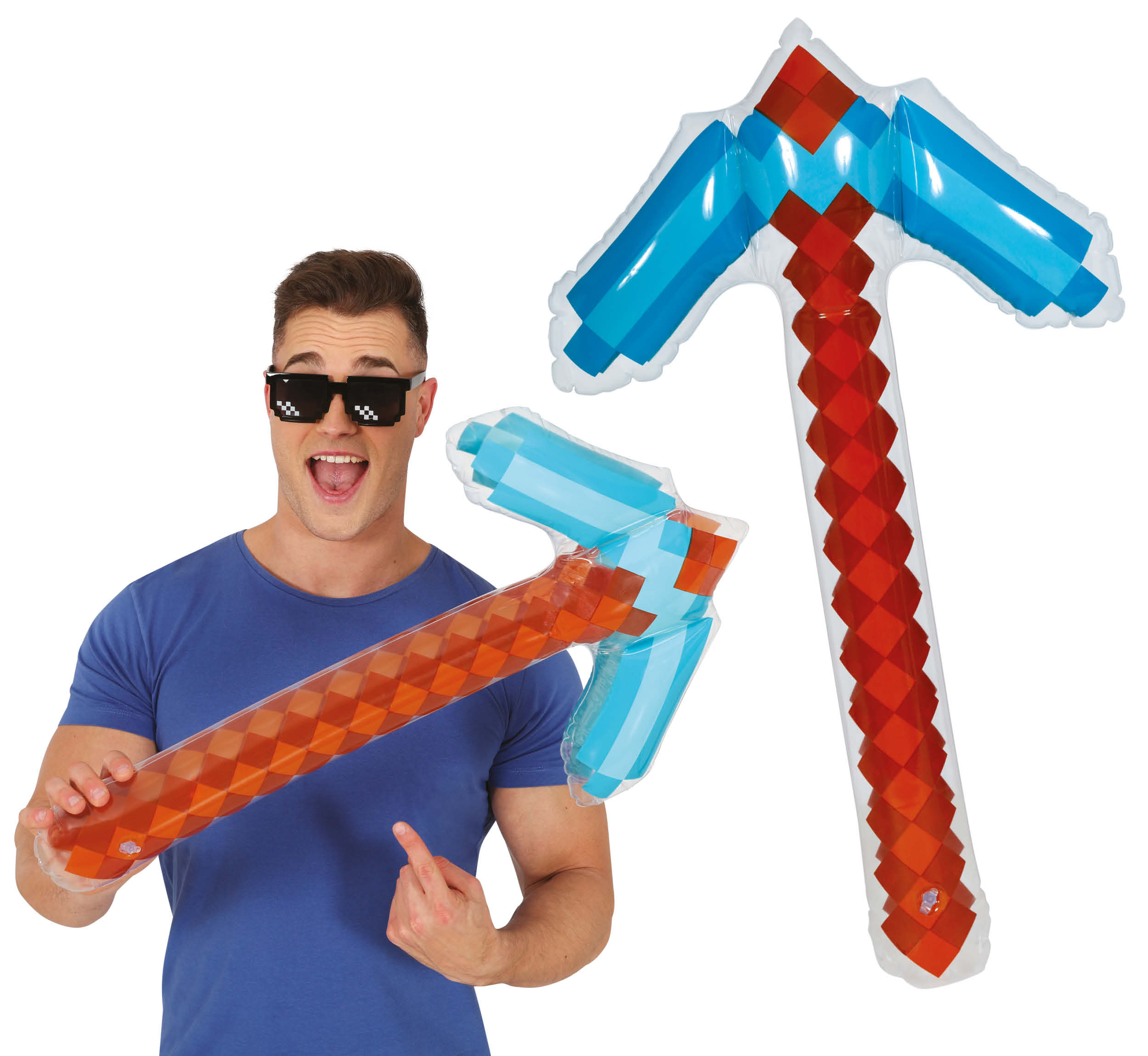 Nafukovací krompáč - Minecraft