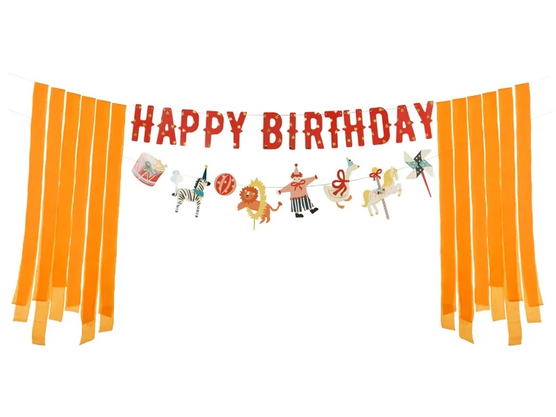 Banner Happy Birthday - Cirkus 275 cm