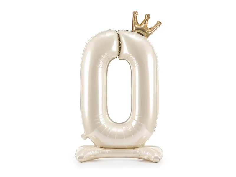 E-shop Samostojaci fóliový balón 0 - Satin cream 84 cm
