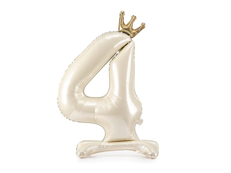 E-shop Samostojaci fóliový balón 4 - Satin cream 84 cm