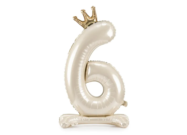 E-shop Samostojaci fóliový balón 6 - Satin cream 84 cm