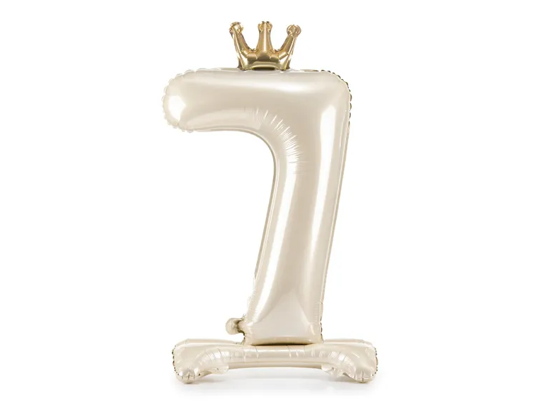 E-shop Samostojaci fóliový balón 7 - Satin cream 84 cm