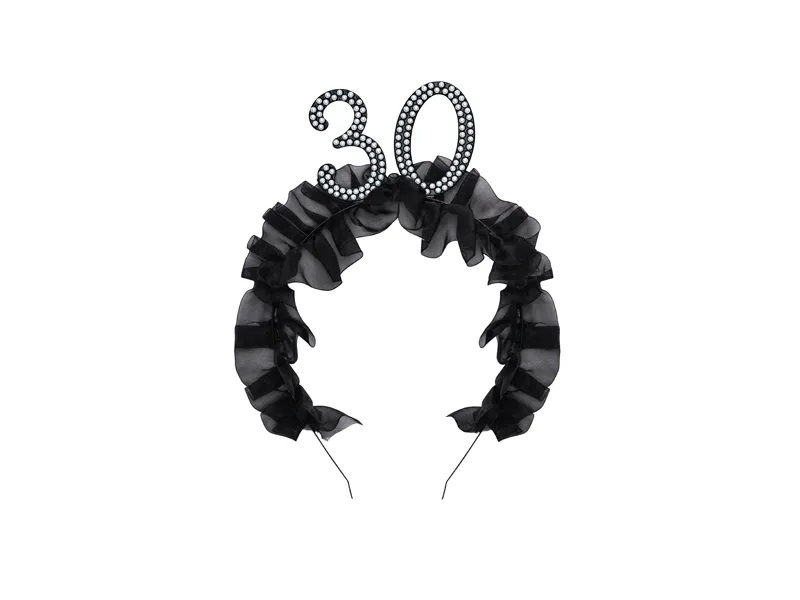Čelenka ''30'' s volánikmi a perličkami
