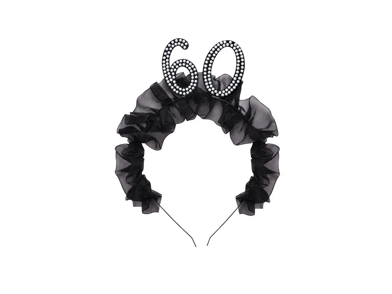 Čelenka ''60'' s volánikmi a perličkami