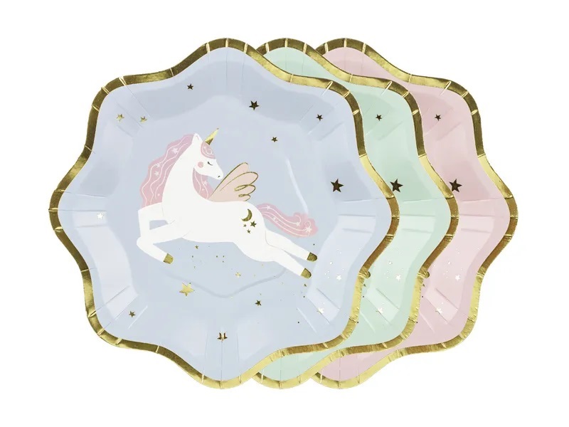 E-shop Papierové taniere - Jednorožec 18 cm 6ks