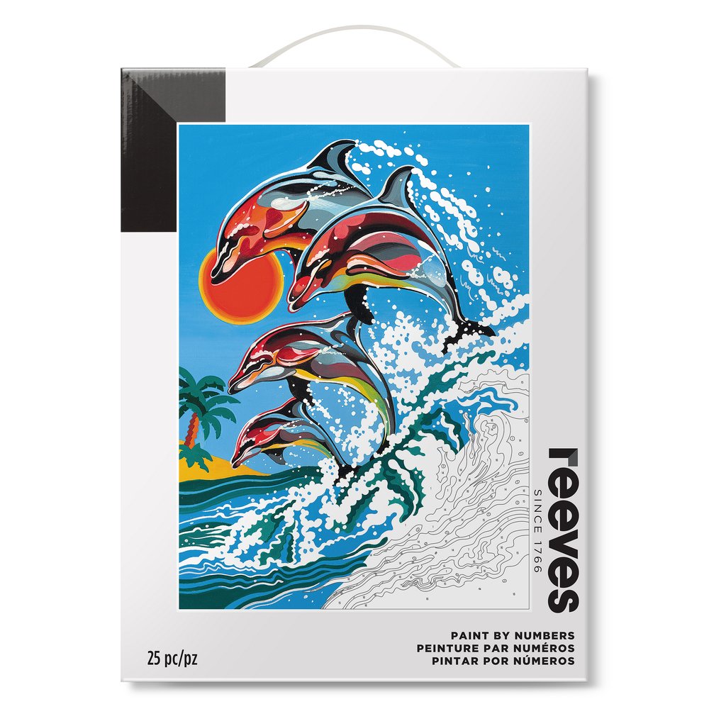 E-shop Reeves Maľovanie podľa čísel - Delfíny 30x40 cm