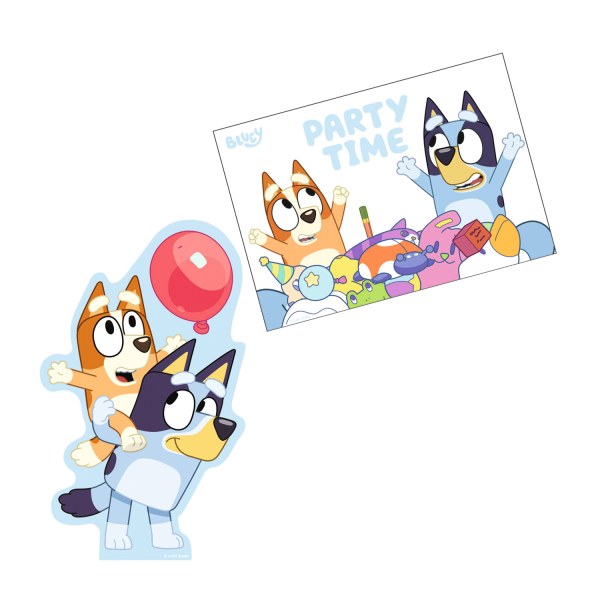 Pozvánky s obálkami - Bluey 8 ks