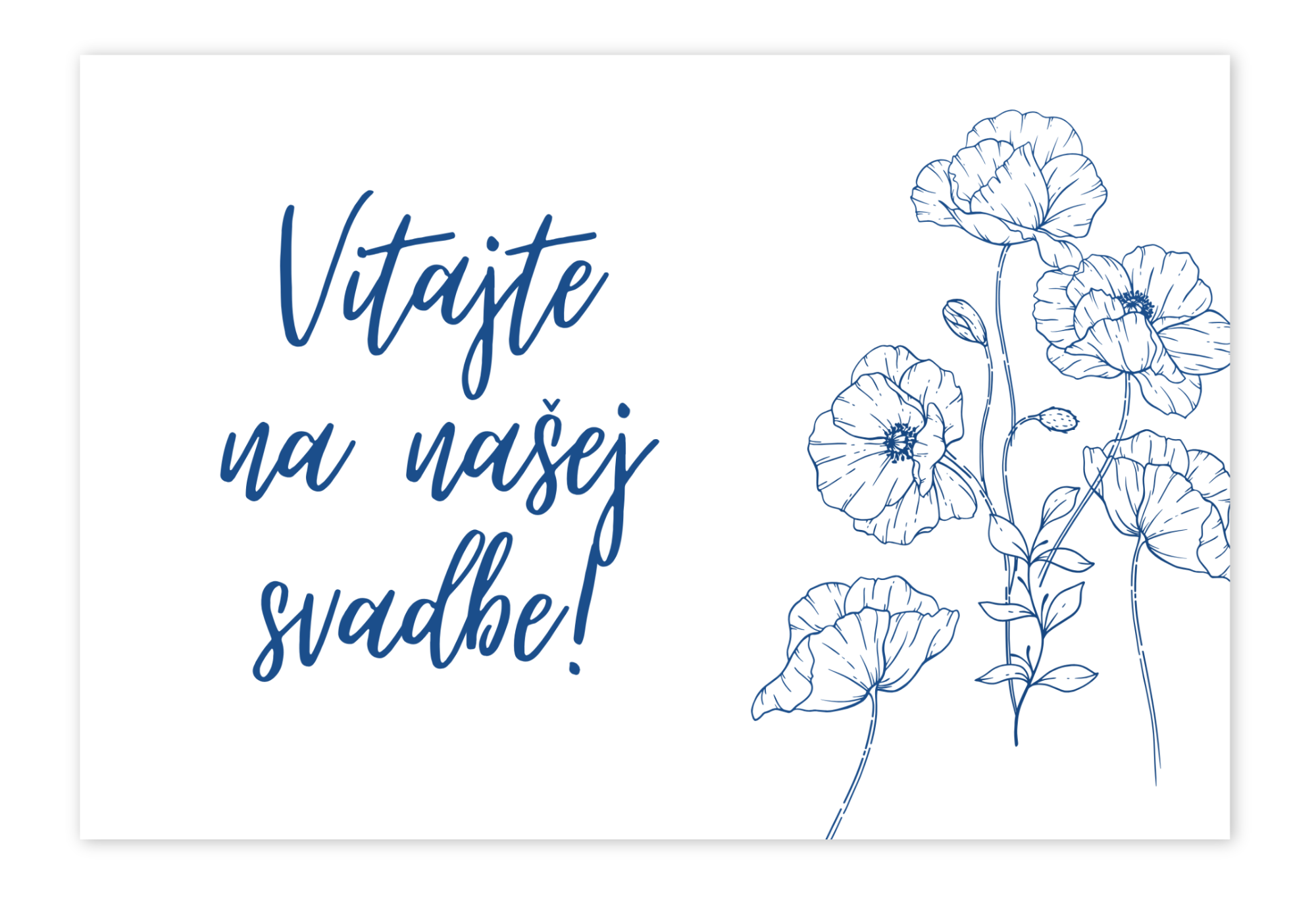 Personal uvítacia tabuľa - Modrotlač