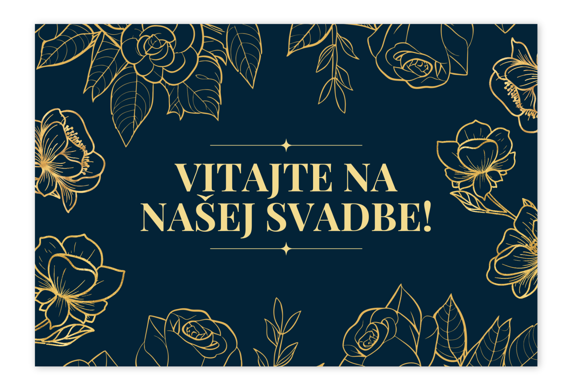 Personal uvítacia tabuľa - Orient Gold