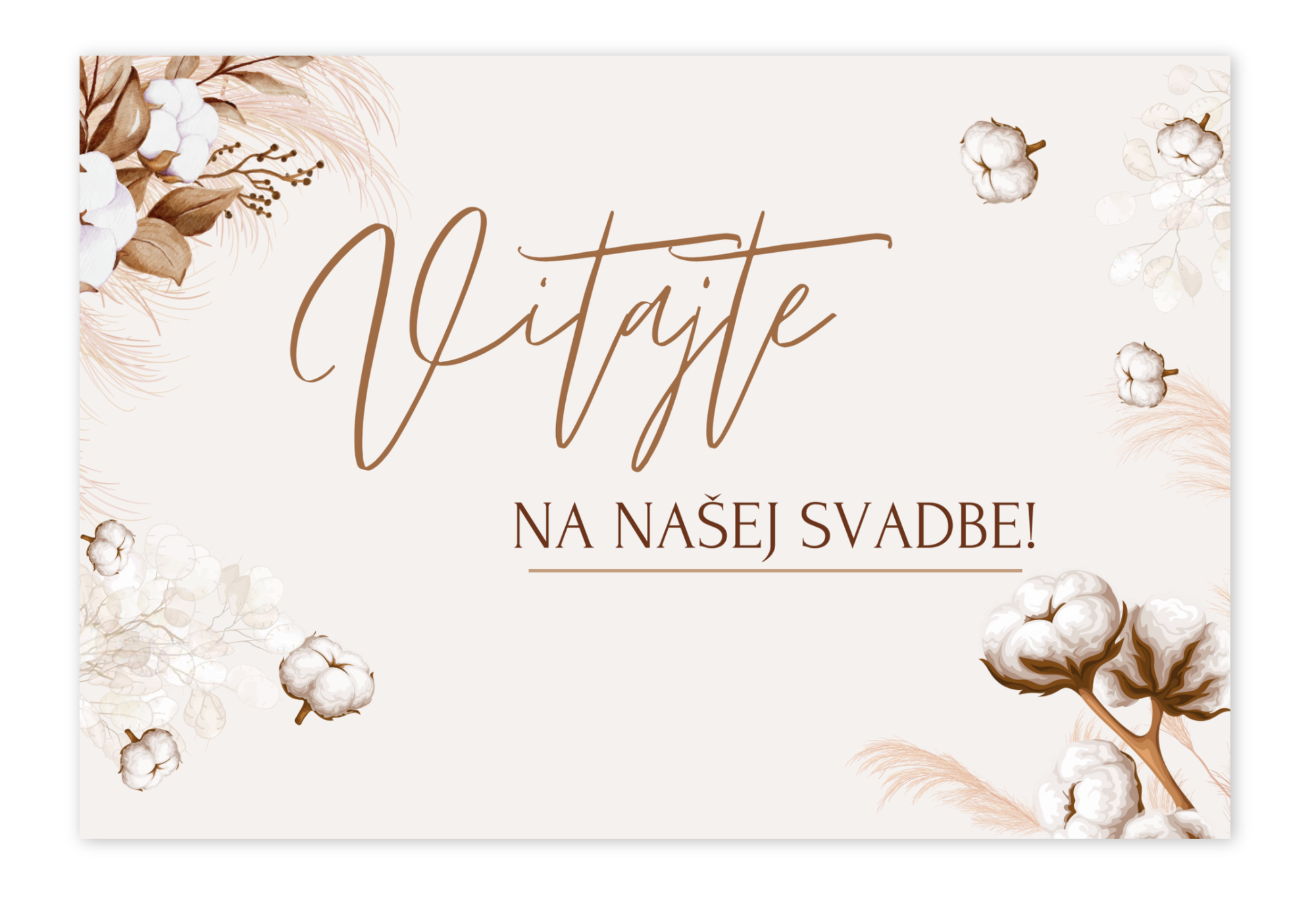 Personal uvítacia tabuľa - Boho
