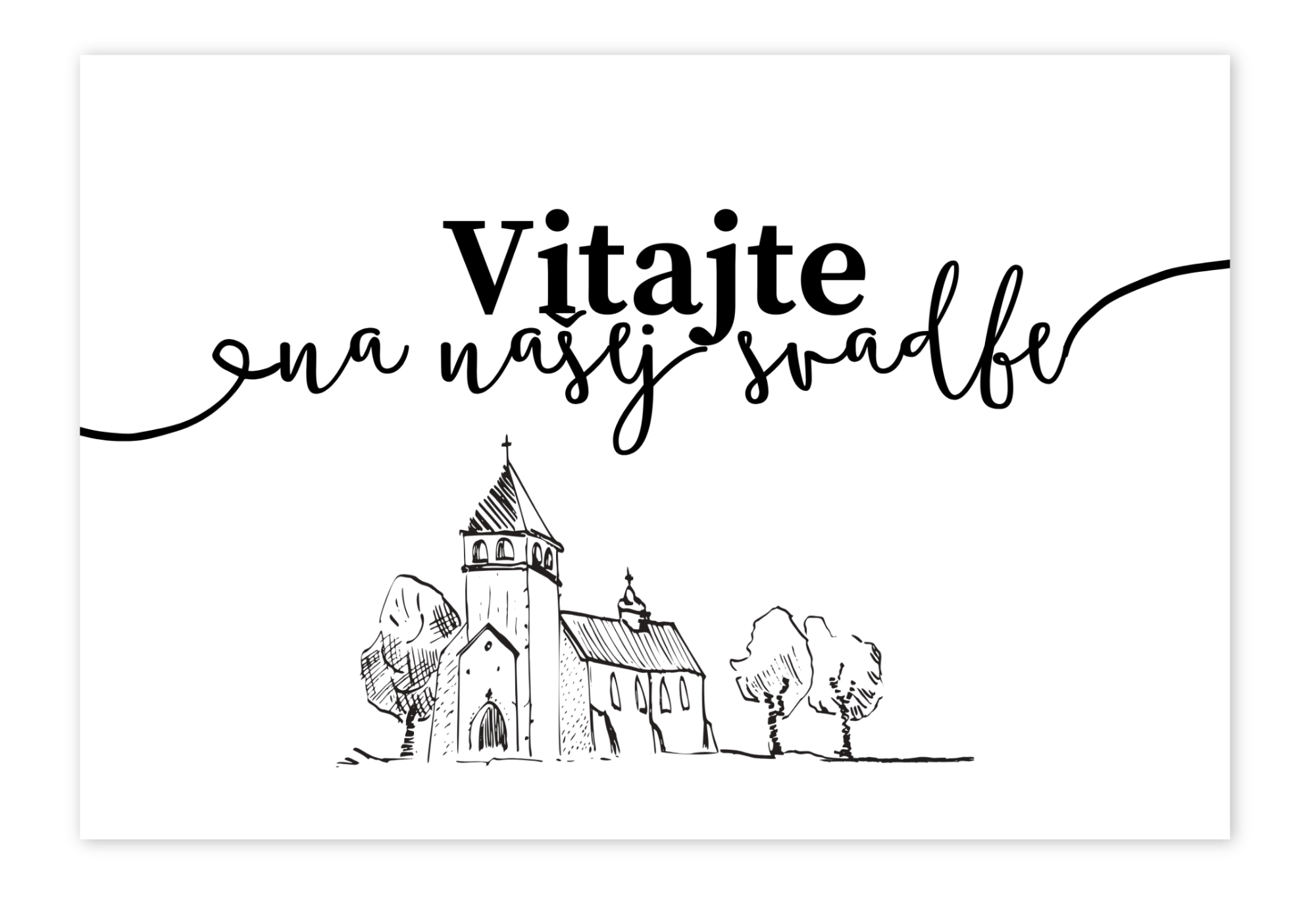 Personal uvítacia tabuľa - Sketch