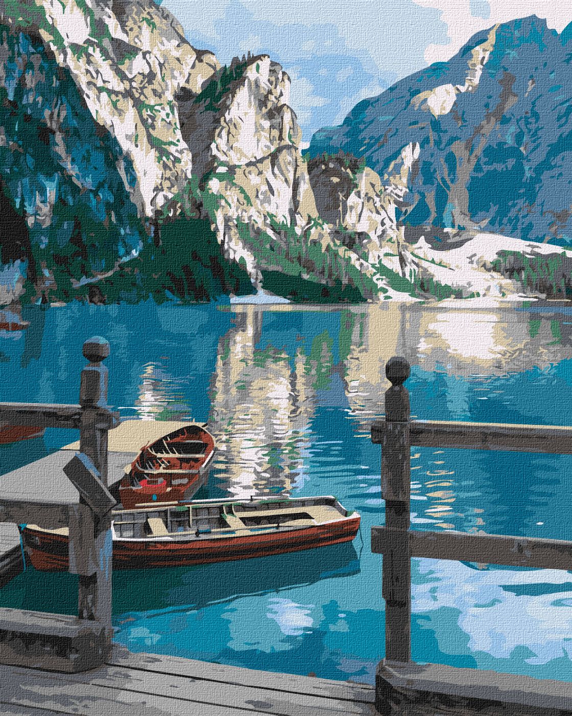 Maľovanie podľa čísel - Horský pokoj 40 x 50 cm