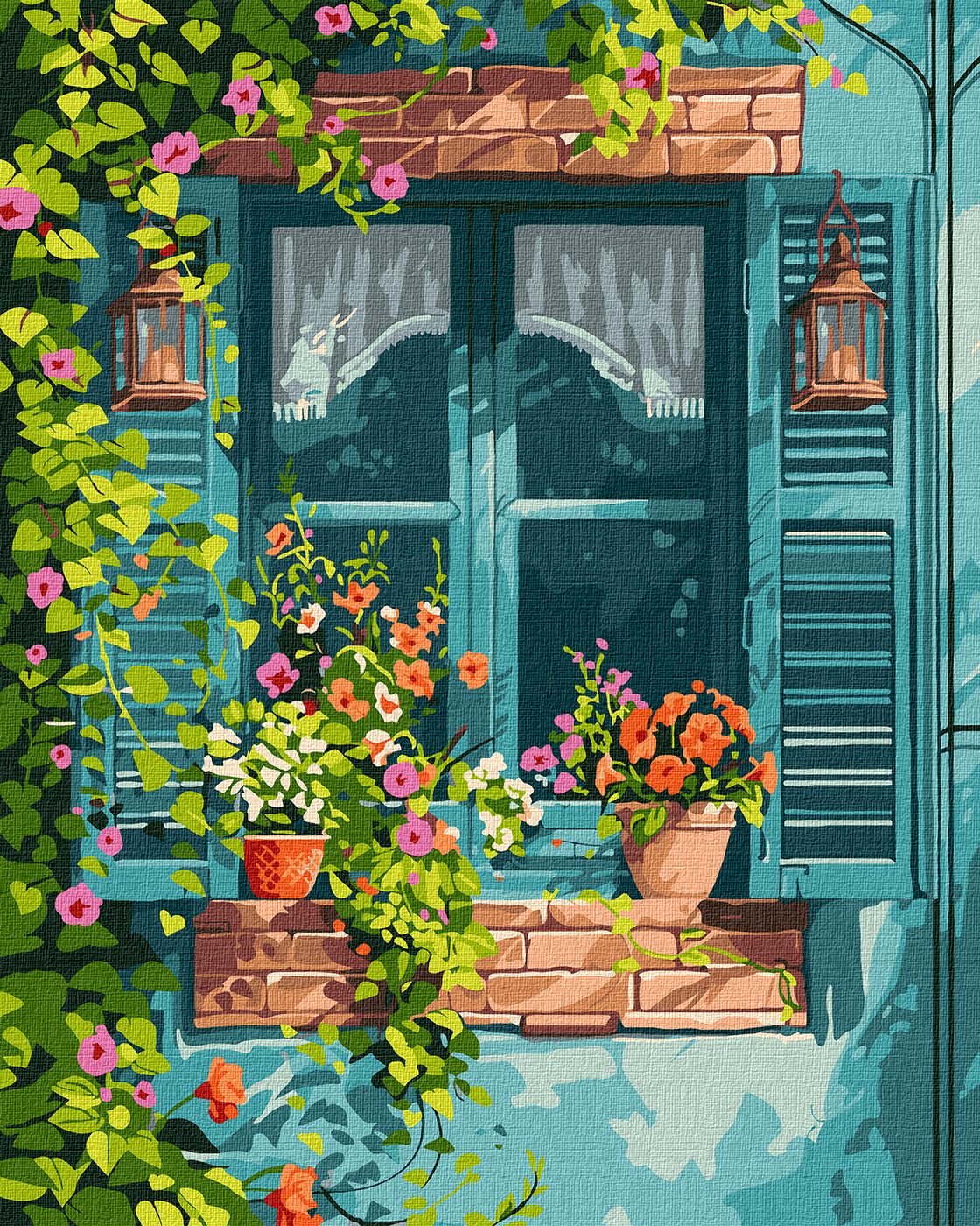Maľovanie podľa čísel - Záhradný domček art_selena_ua 40 x 50 cm