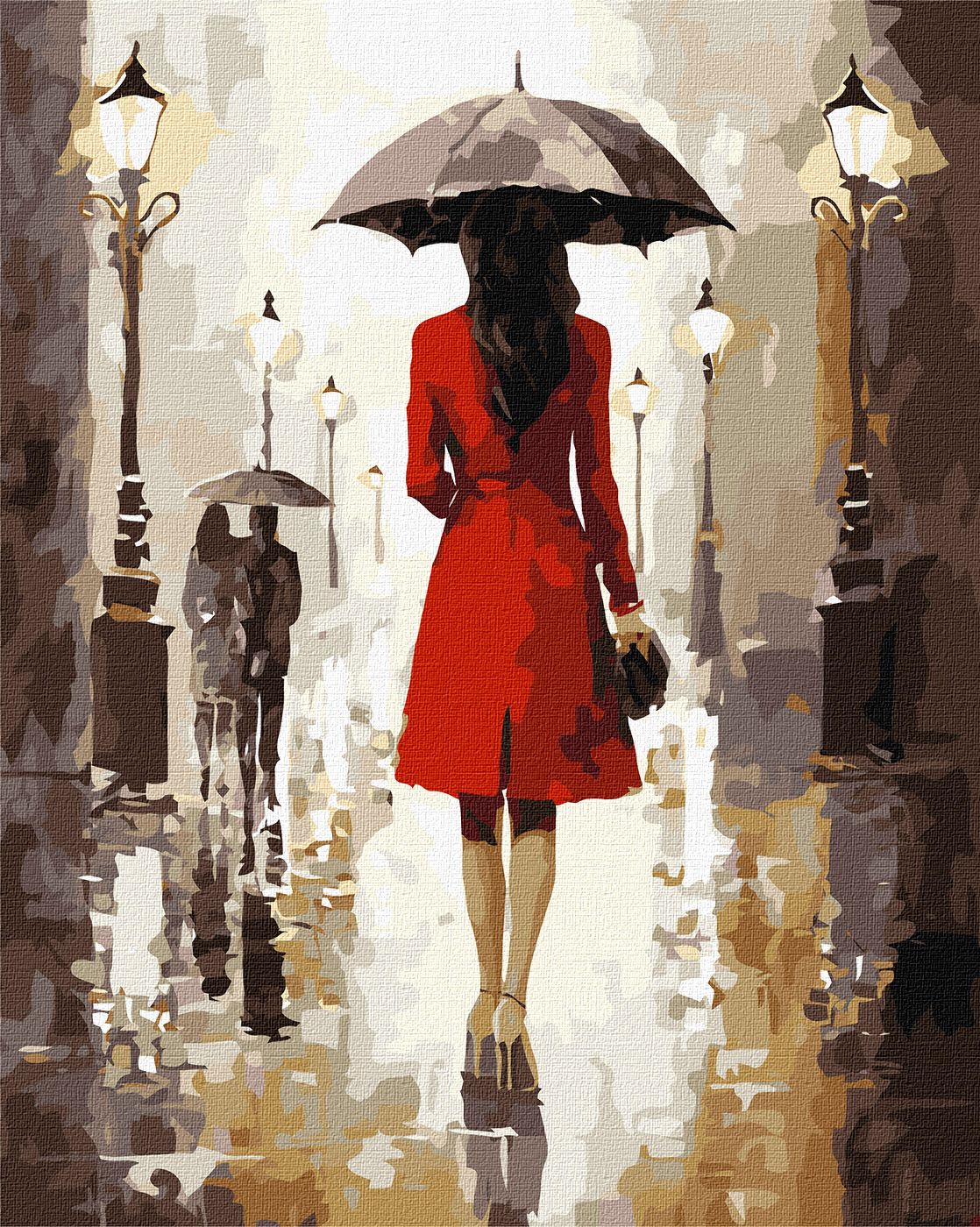 Maľovanie podľa čísel - Daždivý deň art_selena_ua 40 x 50 cm