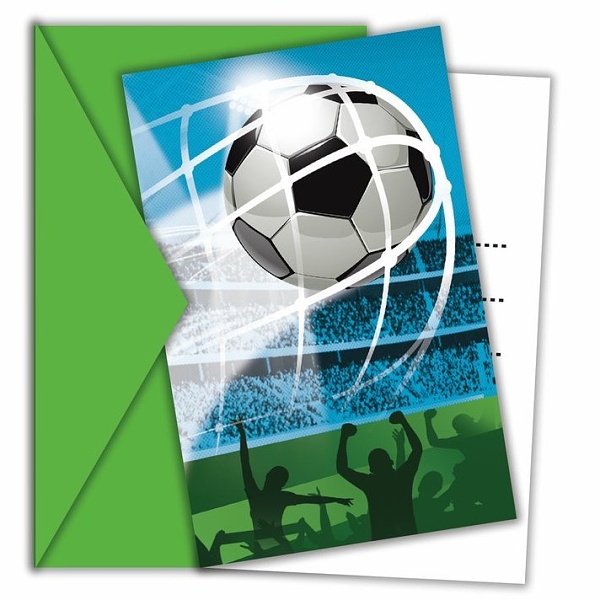 Pozvánky s obálkami - Futbal 6 ks