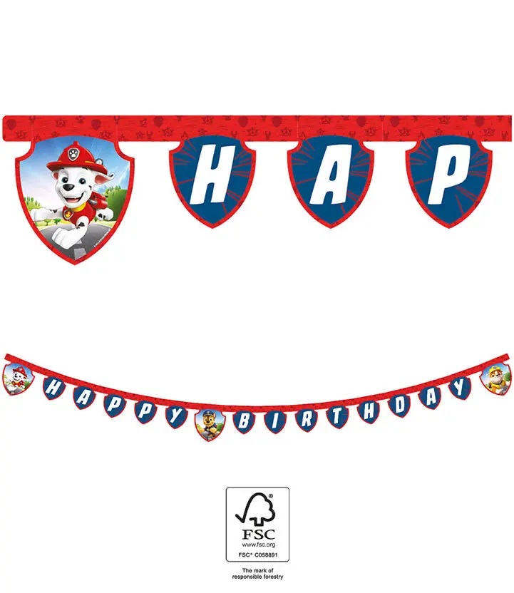 Narodeninový banner - Paw Patrol