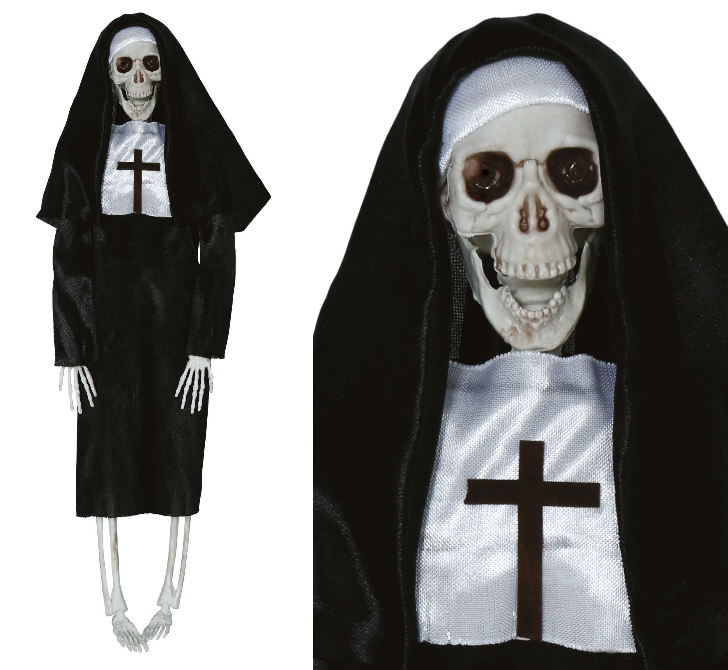 Visiaca dekorácia - Kostra mníšky 40 cm