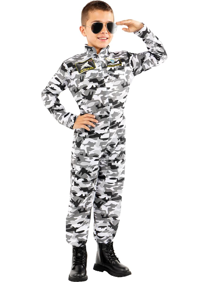 Detský kostým - Pilot stíhačky Veľkosť - deti: L: 117 - 134 cm