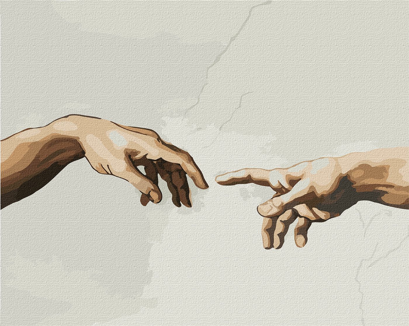 E-shop Maľovanie podľa čísel - Stvorenie Adama ©Michelangelo 40 x 50 cm