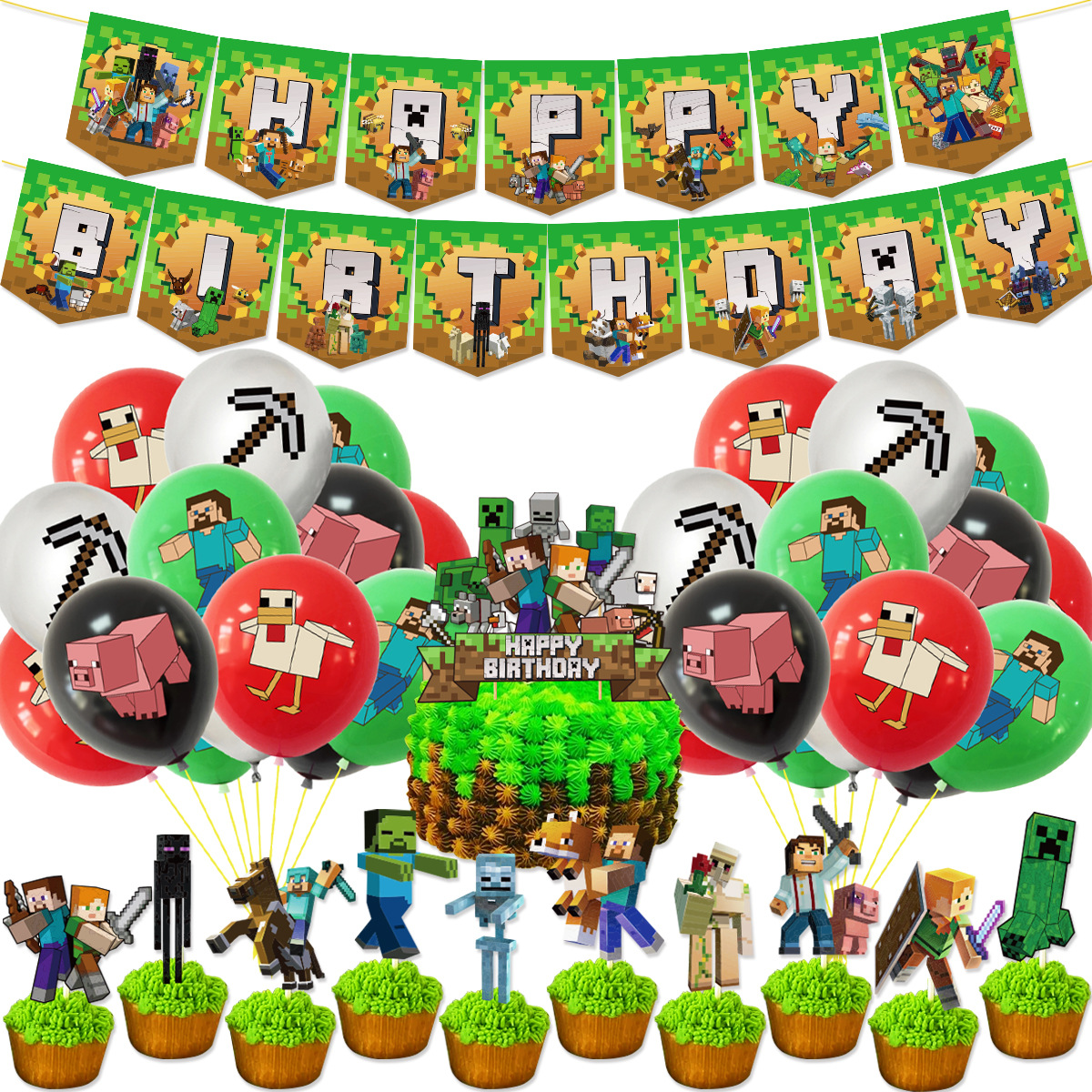Narodeninový párty set - Minecraft