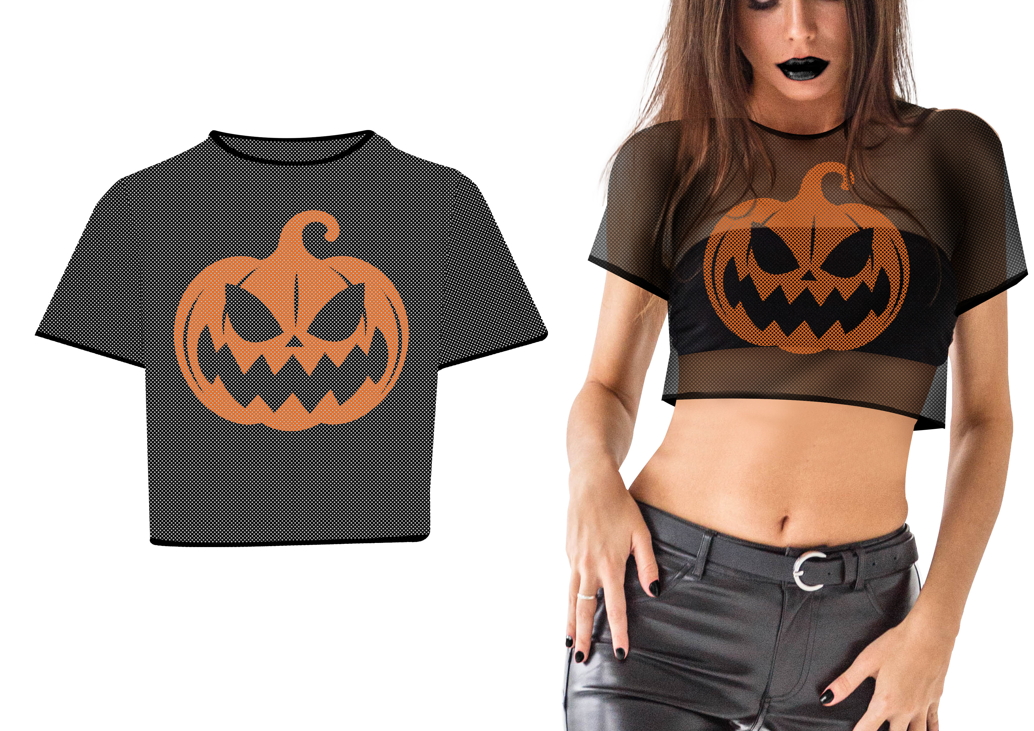 Dámsky crop top - Tekvica