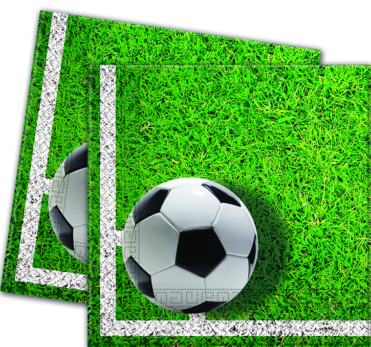 E-shop Procos Servítky Futbal zelené 33 x 33 20 ks