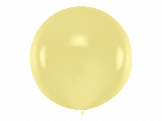 PartyDeco Guľatý latexový Jumbo balón 1m vanilka